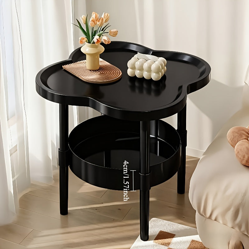 Comfortable and Bedside Table with Portable Storage Rack - Space-saving Design, Plastic Legs, No Power Supply Required, Casual Style for Bedroom or Living Room, Bedroom Nightstand