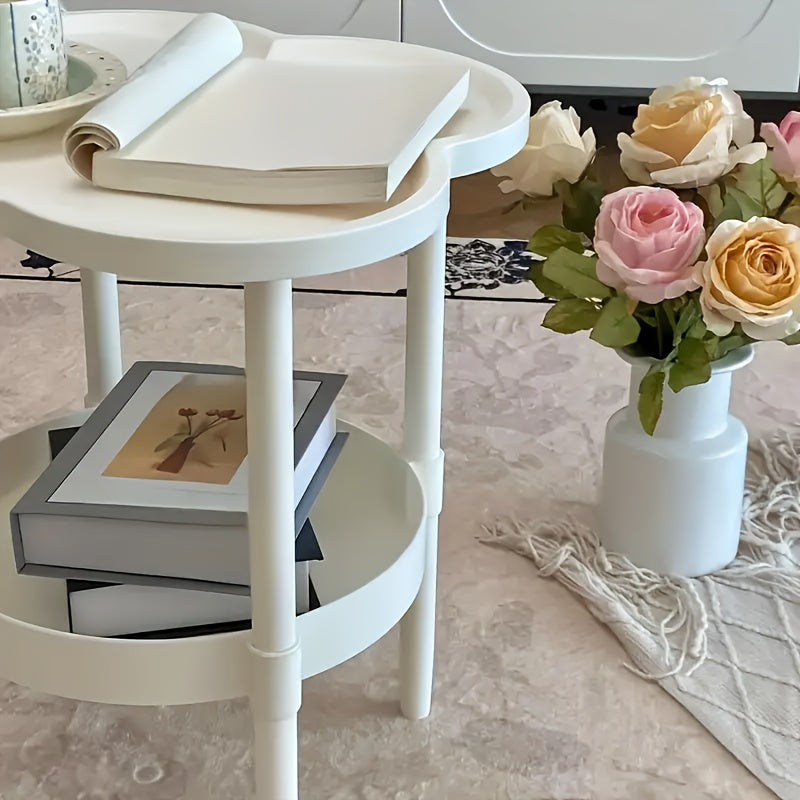 Comfortable and Bedside Table with Portable Storage Rack - Space-saving Design, Plastic Legs, No Power Supply Required, Casual Style for Bedroom or Living Room, Bedroom Nightstand