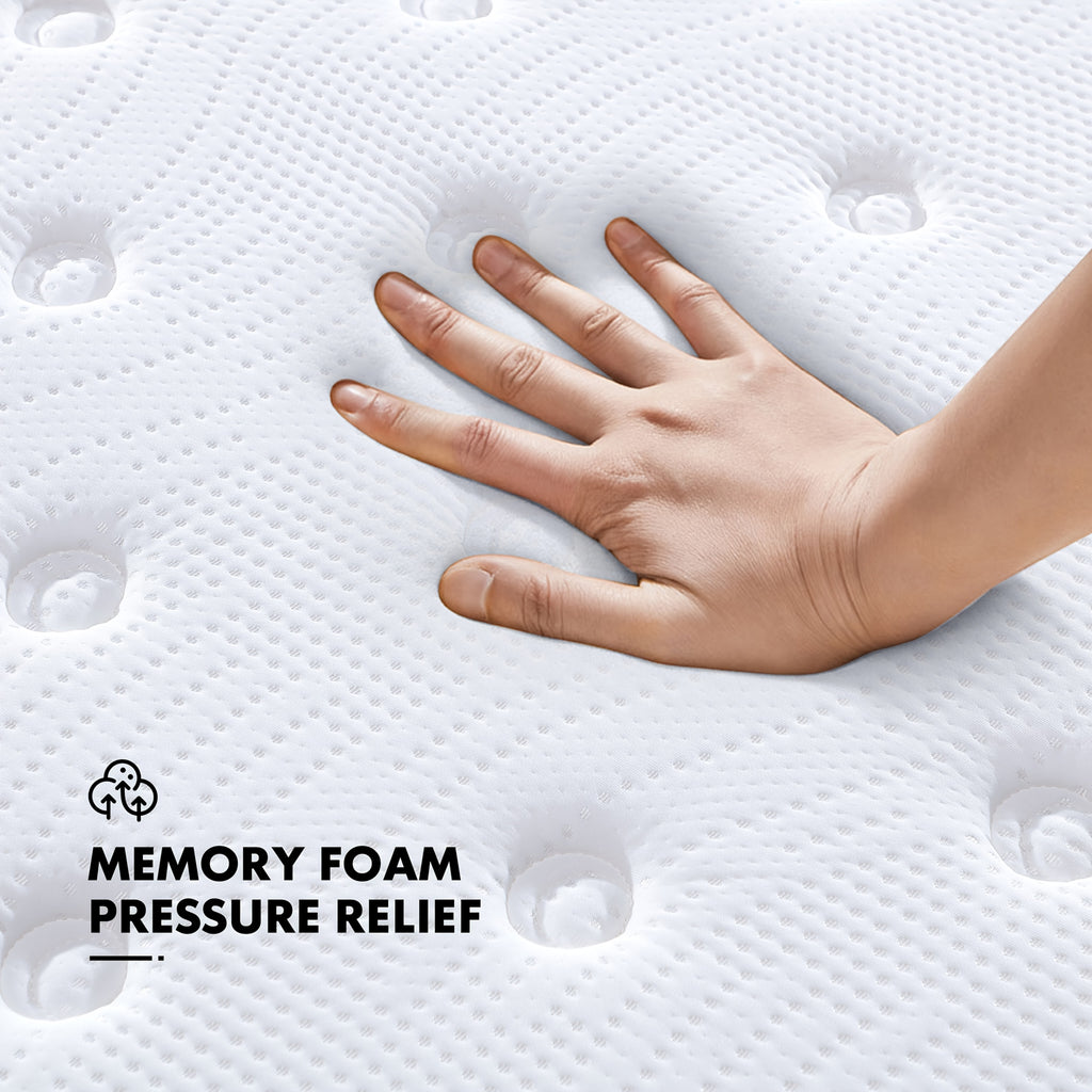 Queen Size Mattress - 12 Inch, Ventilated Memory Foam, Flame Retardant Protection, Built-in Independent Springs, Motion Isolation, Comfortable And Breathable - Full Mattress, Queen Mattress, King Mattress.
