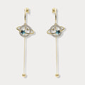 Two Wearing Planet Long Pentagram Earrings