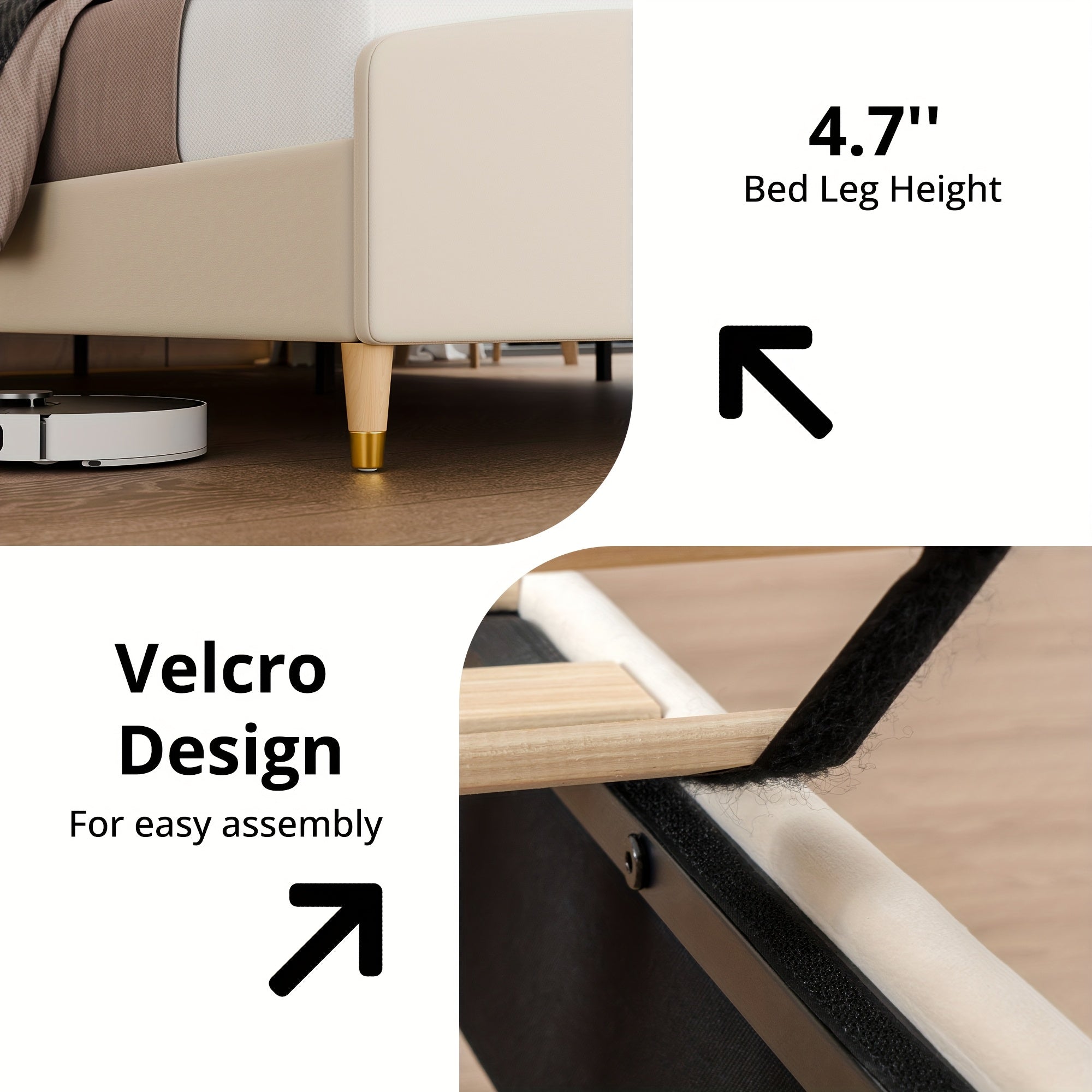 Full\u002FQUEEN\u002FKING Size Bed Frame with 50.4\