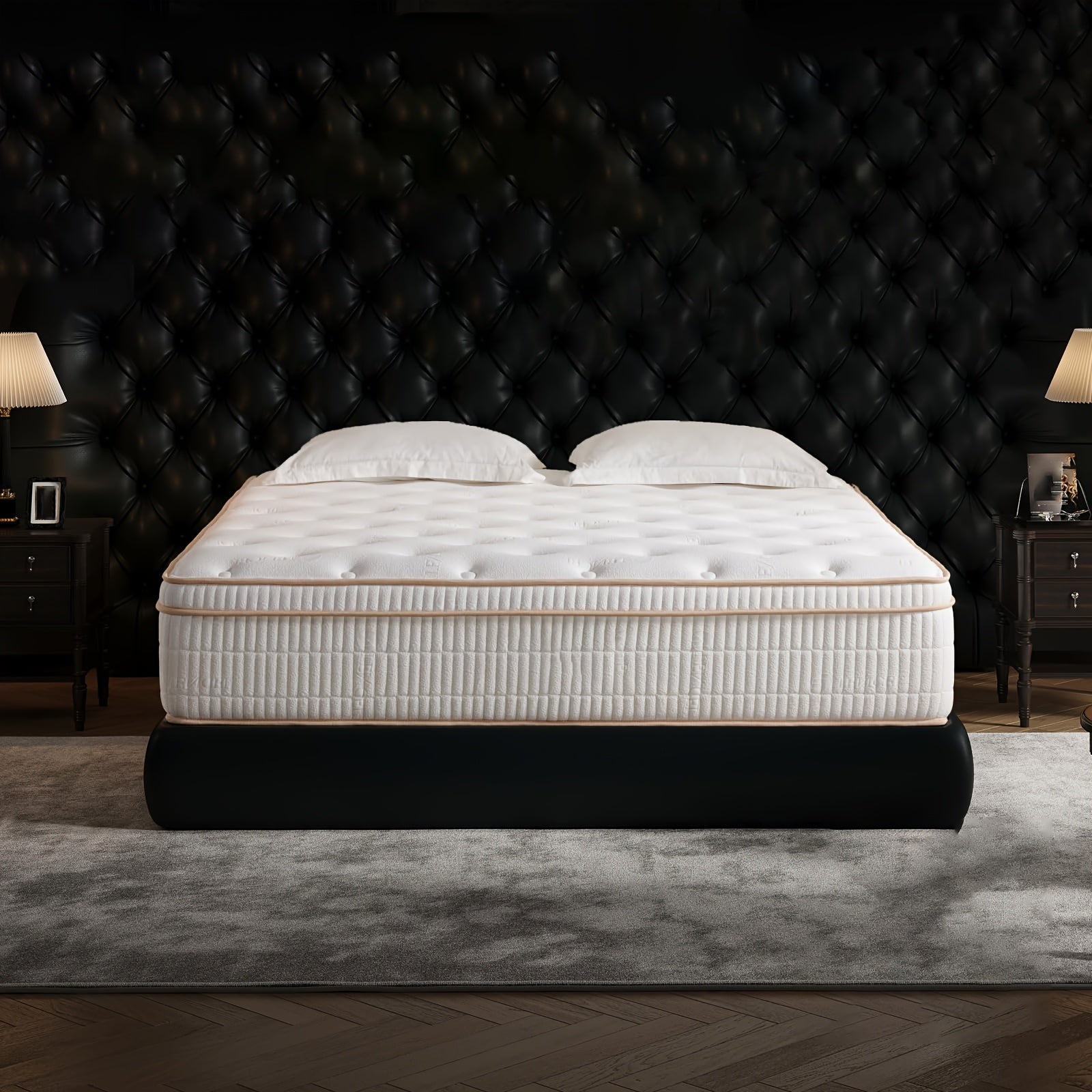 12 Inch Queen Hybrid Mattress | Cooling Gel Memory Foam & Zoned Pocket Coils, Pressure Relief, Motion Isolation, Breathable Bed In A Box, Medium Feel, Woven Top.