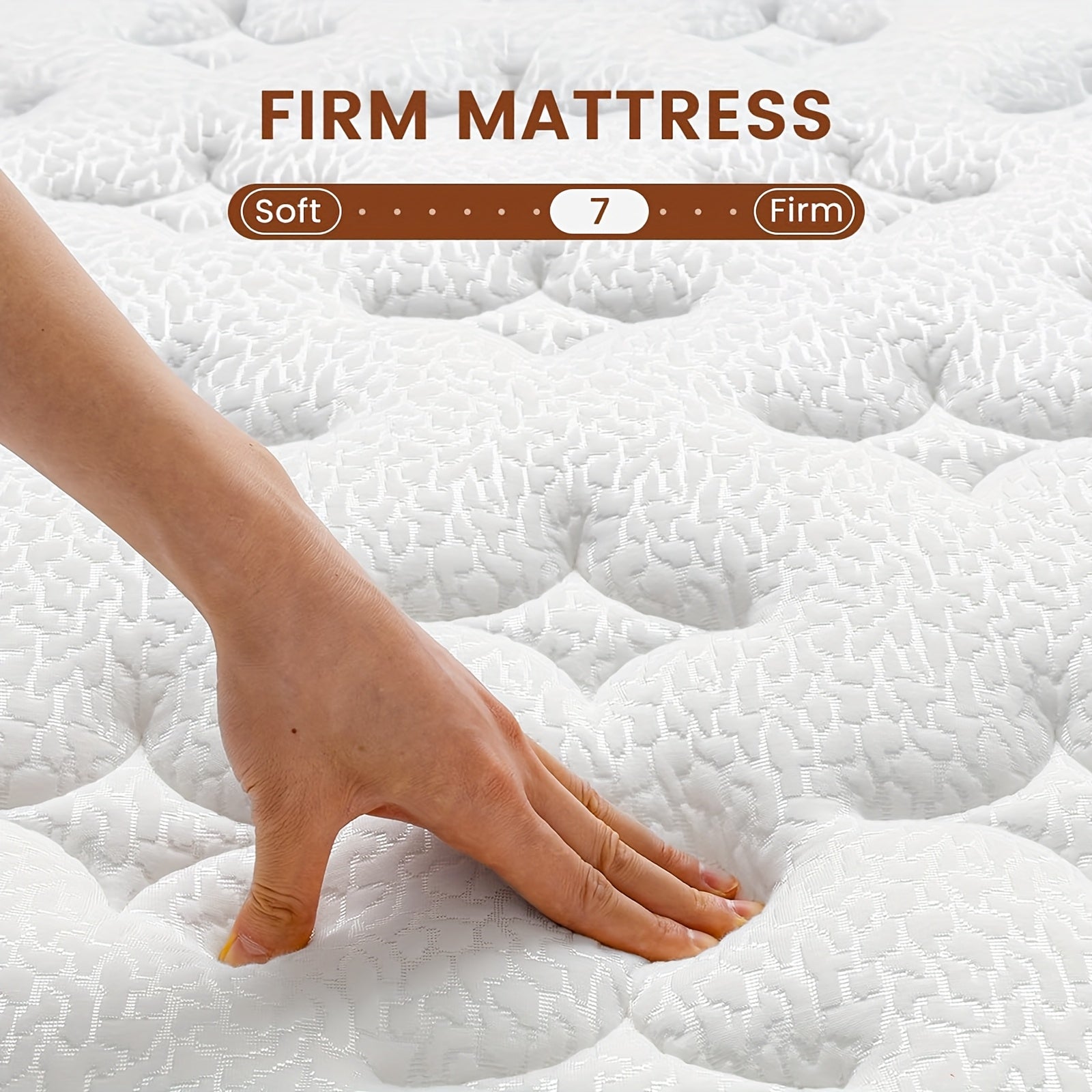 Queen Size 12-Inch Hybrid Mattress with Memory Foam & Pocket Springs - Medium Firm Feel, Motion Isolation & Pressure Relief, Support, Cooling Breathable Design, No Battery-Free Operation, Easy Setup in a Box - Ideal for Couples & Heavy Sleepers (Que