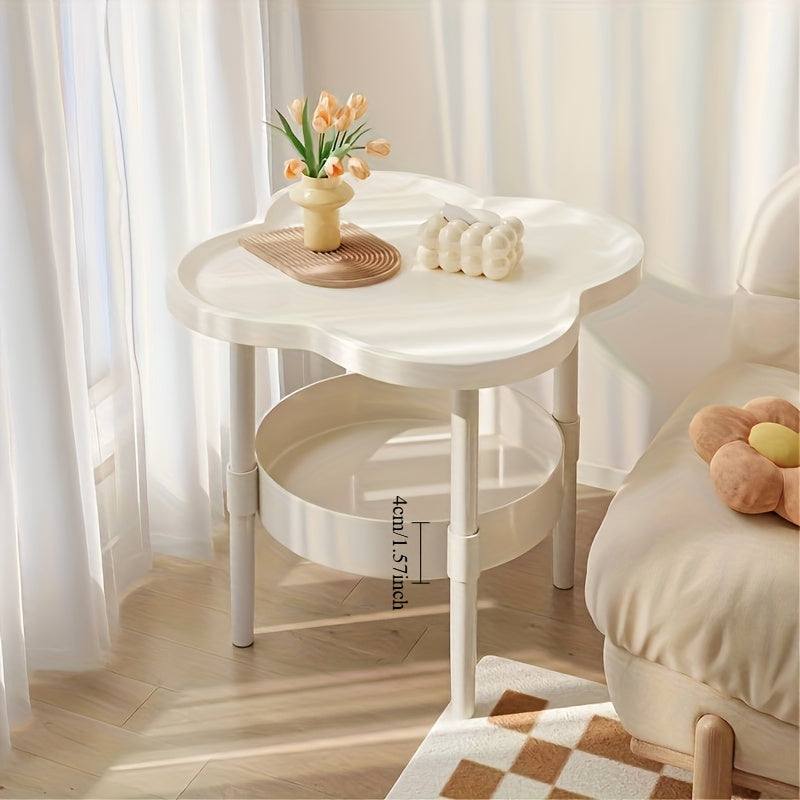 Comfortable and Bedside Table with Portable Storage Rack - Space-saving Design, Plastic Legs, No Power Supply Required, Casual Style for Bedroom or Living Room, Bedroom Nightstand