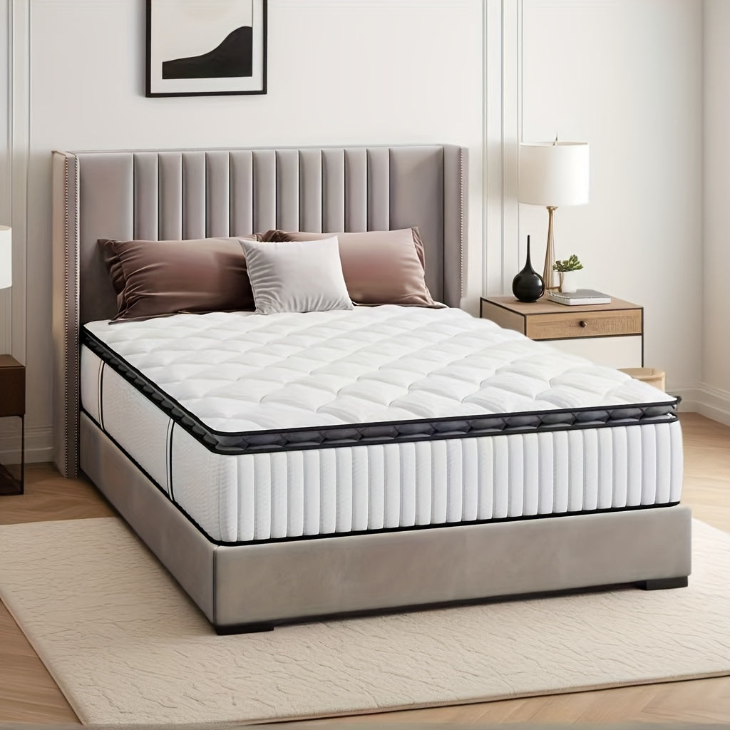Heavy-Duty Memory Foam 12-Inch Heavy-Duty Memory Foam & Pocket Springs Mattress - Queen\u002FKing\u002FKing Size | Medium-Firm, Fire-Resistant Cover, Motion Isolation, Durable Bed Pad for Heavy Sleepers