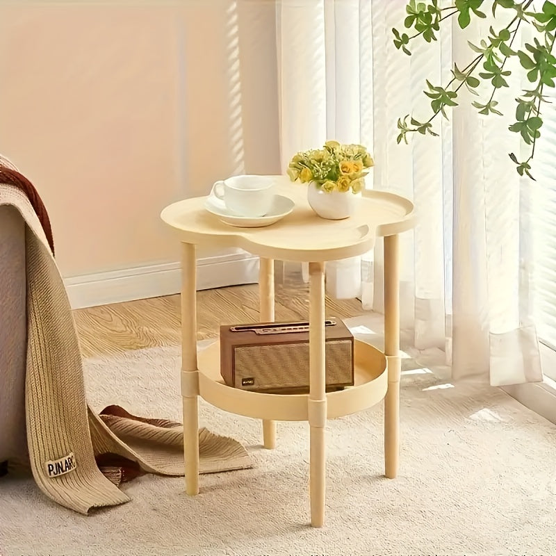 Comfortable and Bedside Table with Portable Storage Rack - Space-saving Design, Plastic Legs, No Power Supply Required, Casual Style for Bedroom or Living Room, Bedroom Nightstand