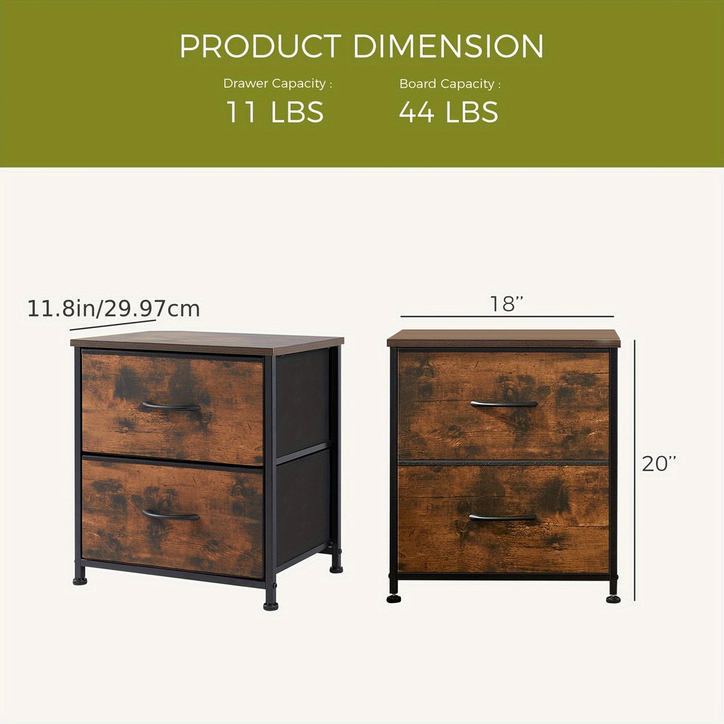 Metal Frame Bed Frame with Headboard, No Box Spring, Has Sturdy Wood Slats to Support 800 Lbs, Can Be Purchased Separately Or with a 2pcs Bedside Organizer (Fabric Drawer with 2 Storage Unit Compartments), Suitable for Bedroom, Living Room