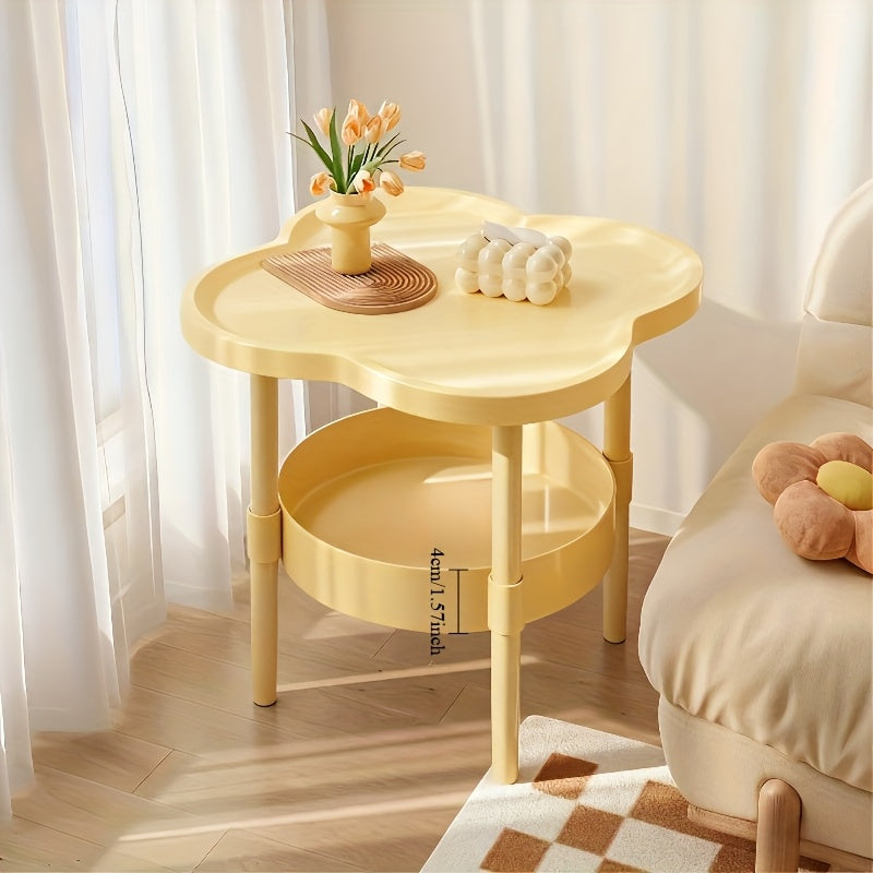 Comfortable and Bedside Table with Portable Storage Rack - Space-saving Design, Plastic Legs, No Power Supply Required, Casual Style for Bedroom or Living Room, Bedroom Nightstand