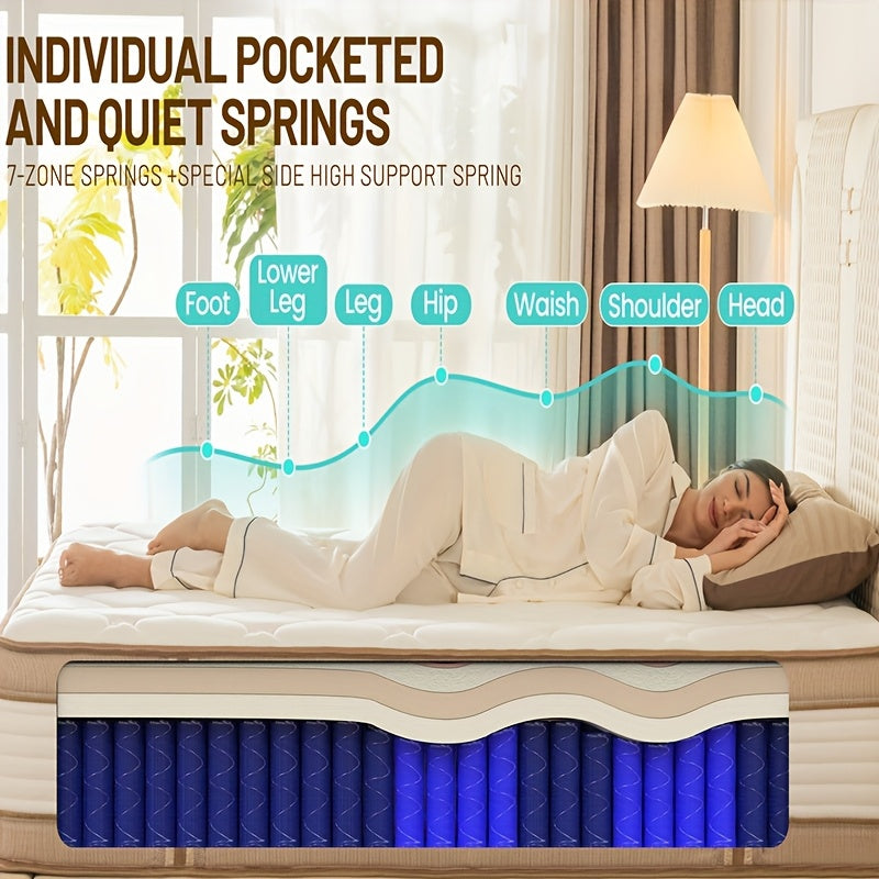 Memory Foam Roll-Up Mattress Memory Foam Compressed Roll-Up Mattress - Pressure Relief & Edge Support, Medium Firm Feel for Couples\u002FSolo Sleepers, Space-Saving Roll-Up Design - Easy Storage & Fast Delivery - Plush European Style Bedroom Essential