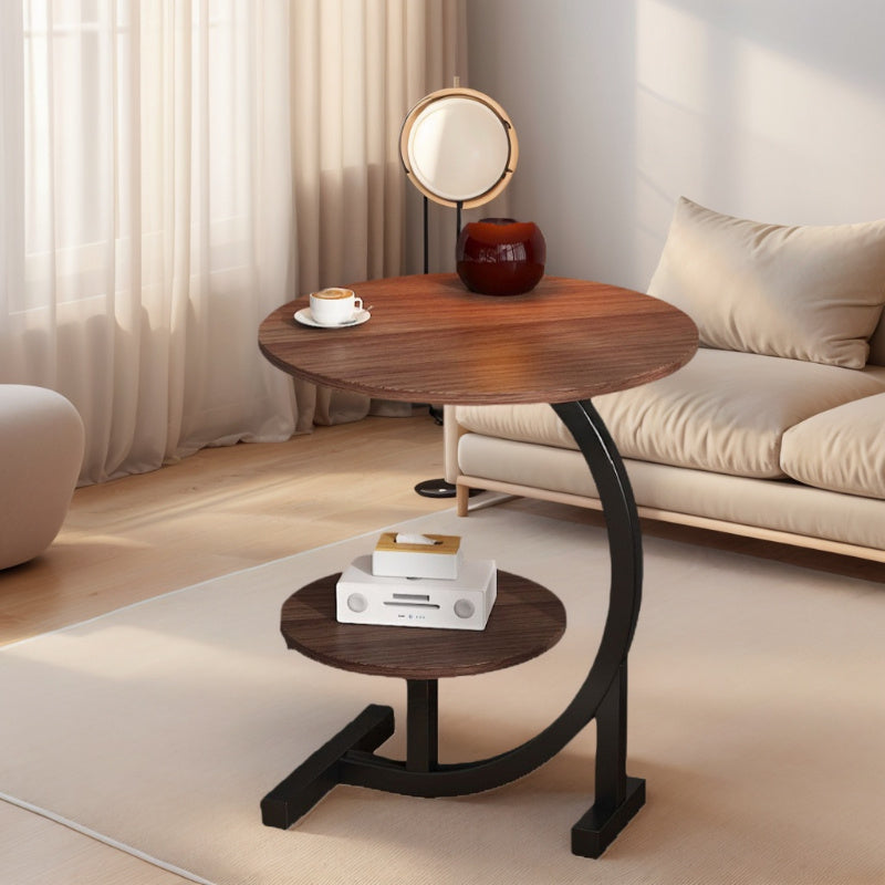 Exuding a Sense of Luxury! This Modern Light-luxury Wrought Iron Side Table Features Delicate Lines That Outline Minimalist Aesthetics. It Combines the Functions of a Sofa Side Cabinet and a Coffee Table, Making It Suitable for Both Bedrooms
