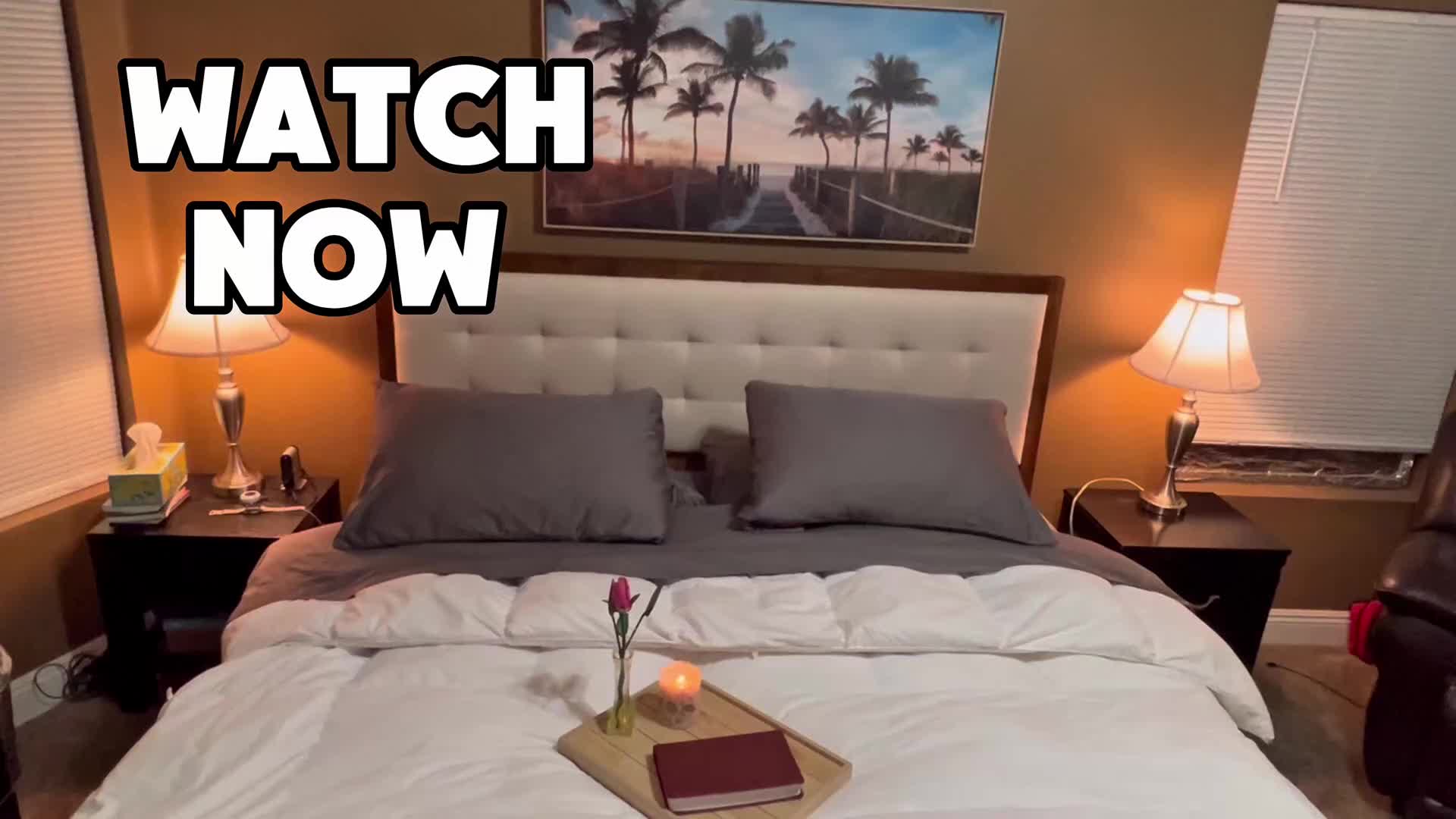 PaPaJet Wood Bed with Headboard Platform Bed Upholstered Tufted Headboard\u002FSolid Wood Bed No Box Spring Needed