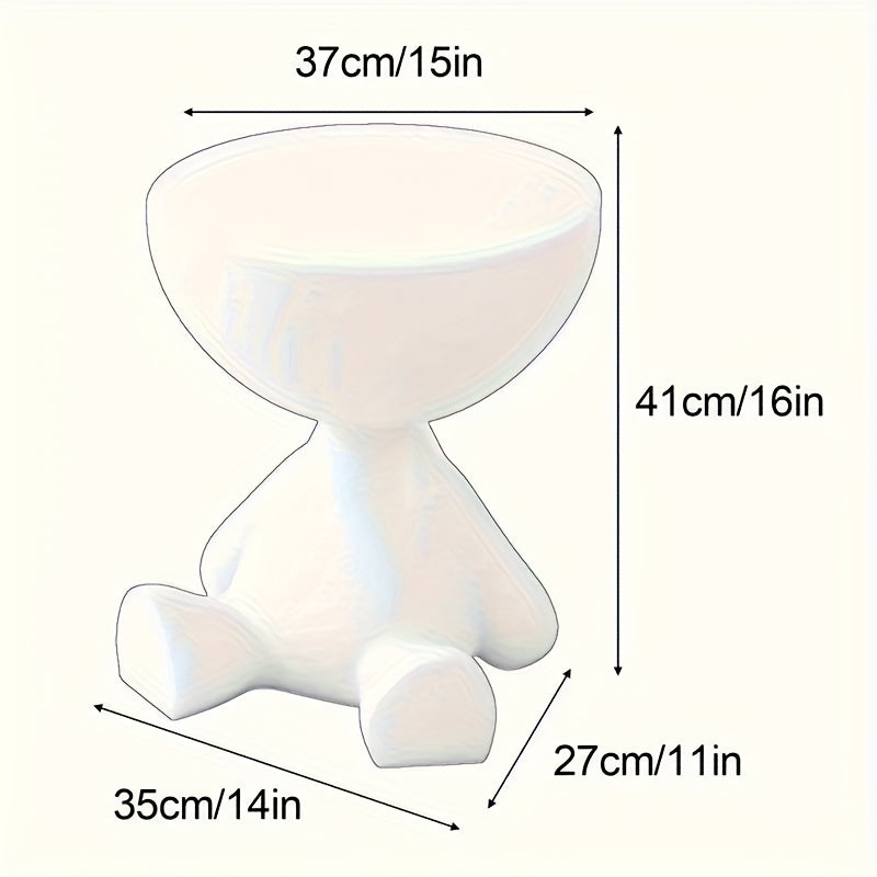 1pc Modern Mini Sofa-Side Table with Low-Profile Plastic Top & Compact Base - Tiny Coffee Table Suitable for Bedside, Living Room, Small Spaces - Durable - Furniture (No Assembly Required)